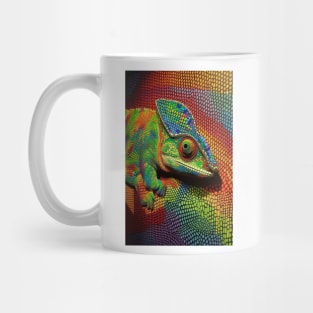 Reptile Lover and Lizard Lover Op Art Chameleon Mug